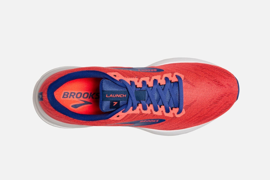 Brooks Running Shoes Womens Orange/Blue - Launch 7 Road - 0246-QPRDC